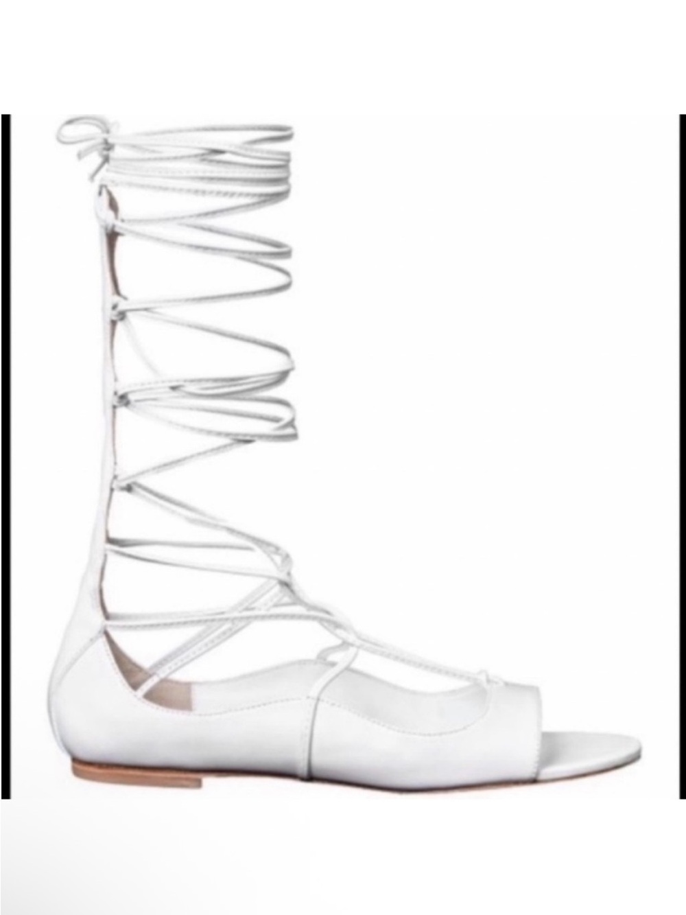 Vero Cuoio White Genuine Leather Gladiator Sandals size 5.5